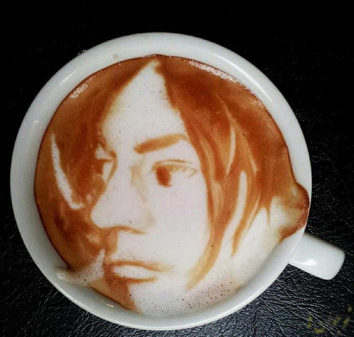 فنجان های قهوه با  لاته آرت