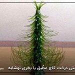 کاردستی درخت کاج مطٌبق با بطری نوشابه