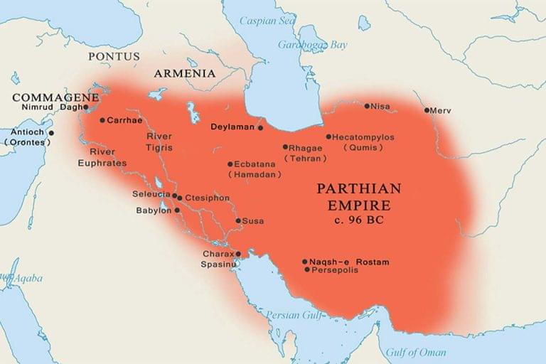 نقشه ایران در زمان اشکانیان