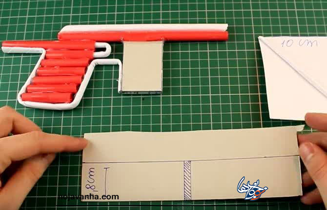 کاردستی ساخت تفنگ کاغذی