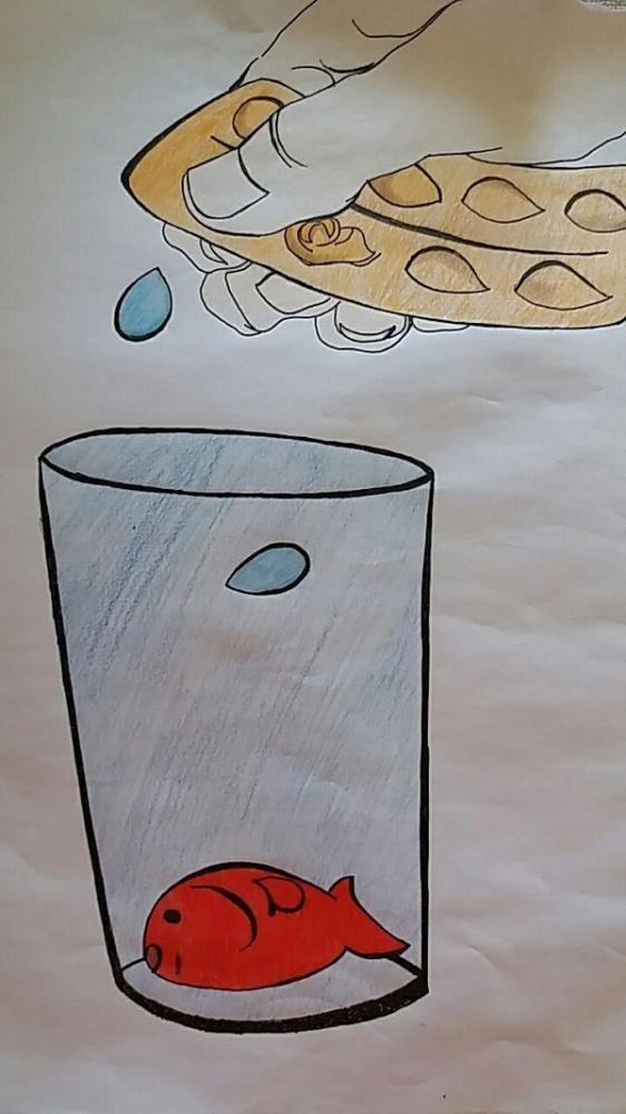 نقاشی کودکانه در مورد آب و زندگی