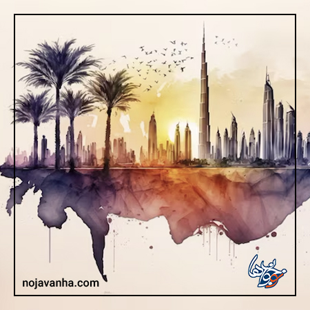 نقاشی برج خلیفه دبی
