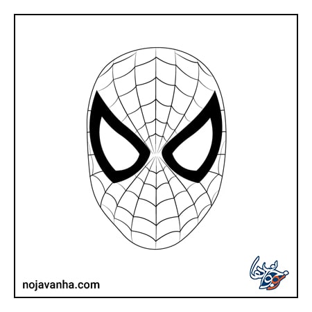 نقاشی صورت مرد عنکبوتی