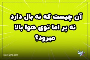 چیستان آن چیست که نه بال دارد نه پر اما توی هوا بالا میرود