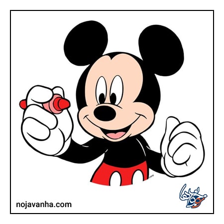 رنگ امیزی نقاشی موش کیوت