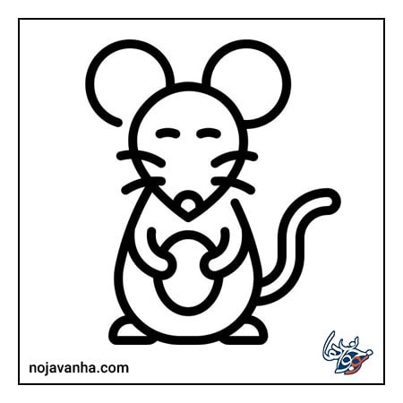  نقاشی موش با پاستل 