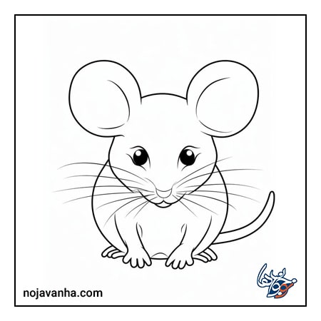 نقاشی موش از روبرو