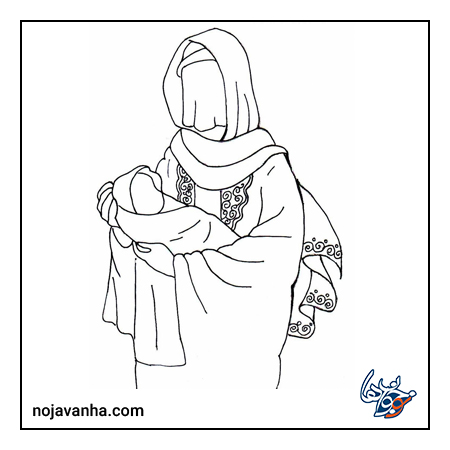 نقاشی حضرت فاطمه زهرا ساده