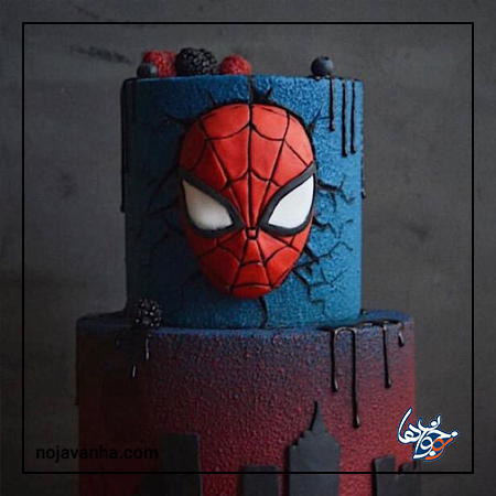 کیک تولد با عکس مرد عنکبوتی