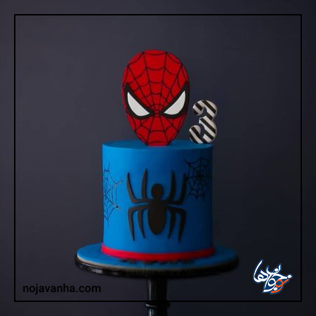 مدل کیک تولد پسرانه مرد عنکبوتی
