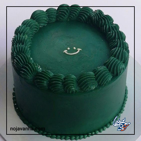 کیک تولد سبز یشمی