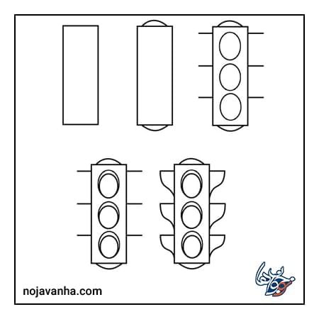 نقاشی چراغ راهنمایی رانندگی