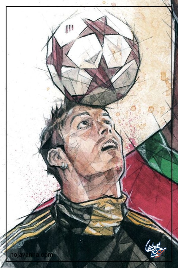 رونالدو نقاشی فوتبال