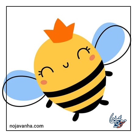 نقاشی زنبور عسل کودکانه