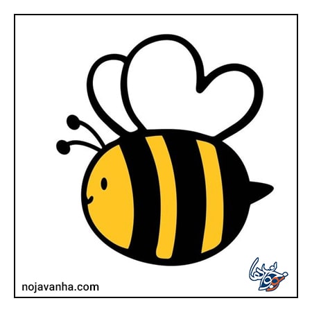 نقاشی زنبور عسل ساده