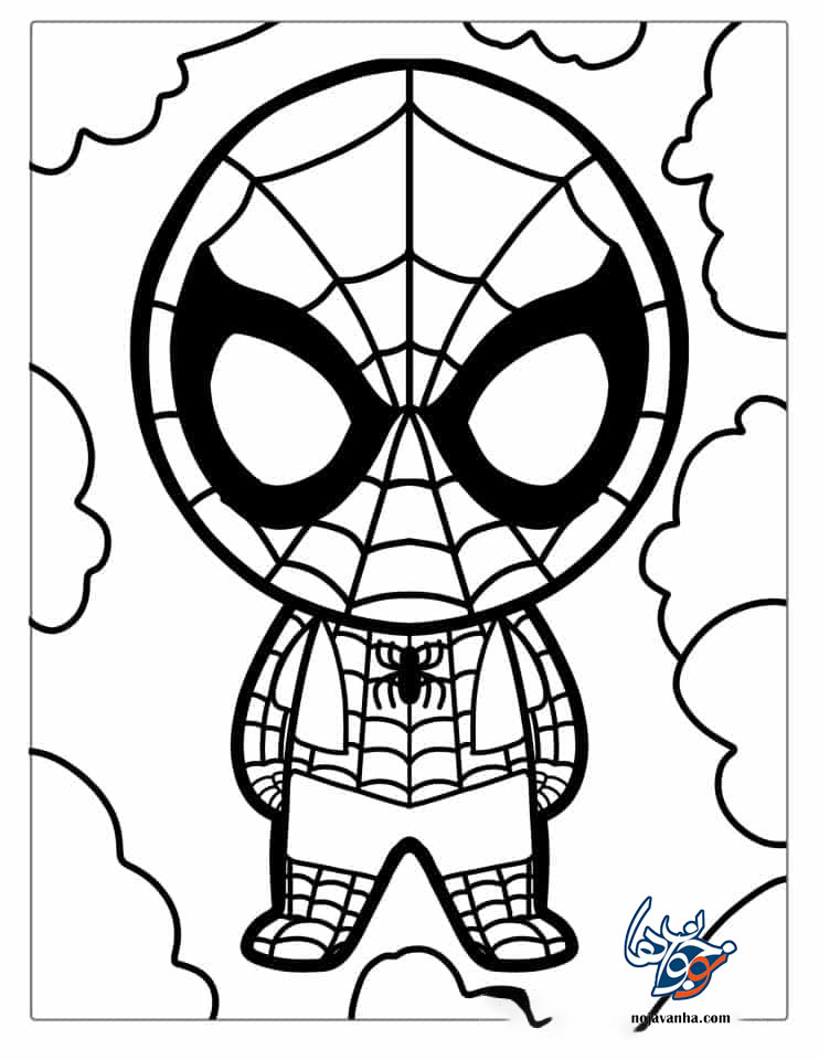 t نقاشی مرد عنکبوتی ابرقهرمان برای کودکان