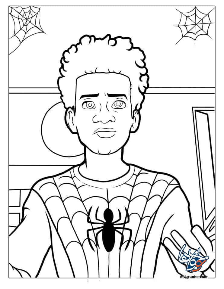نقاشی مرد عنکبوتی ابرقهرمان برای کودکان